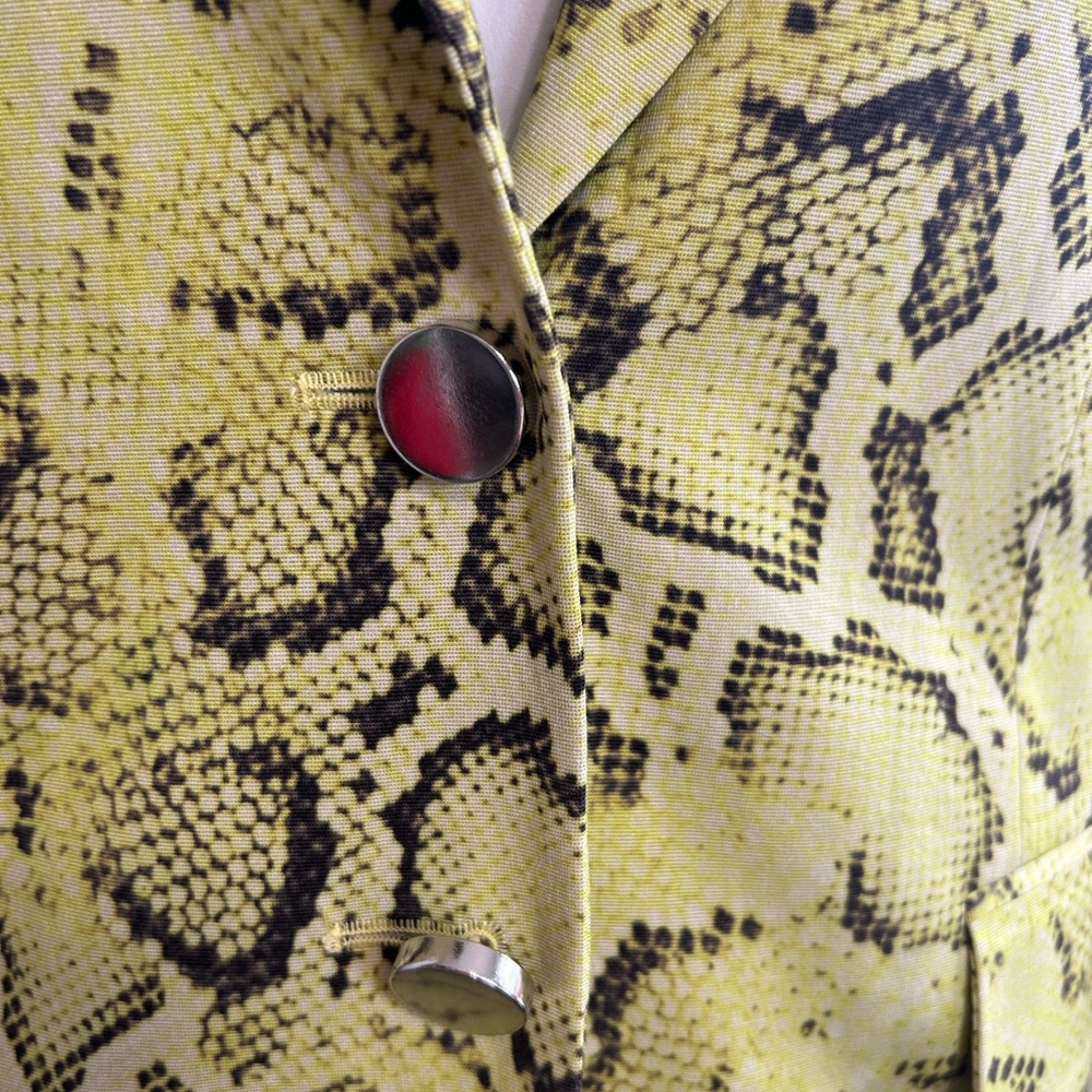 Pinko Yellow Snakeskin Print As Seen On Adrienne Bailon - Picture 7 of 11